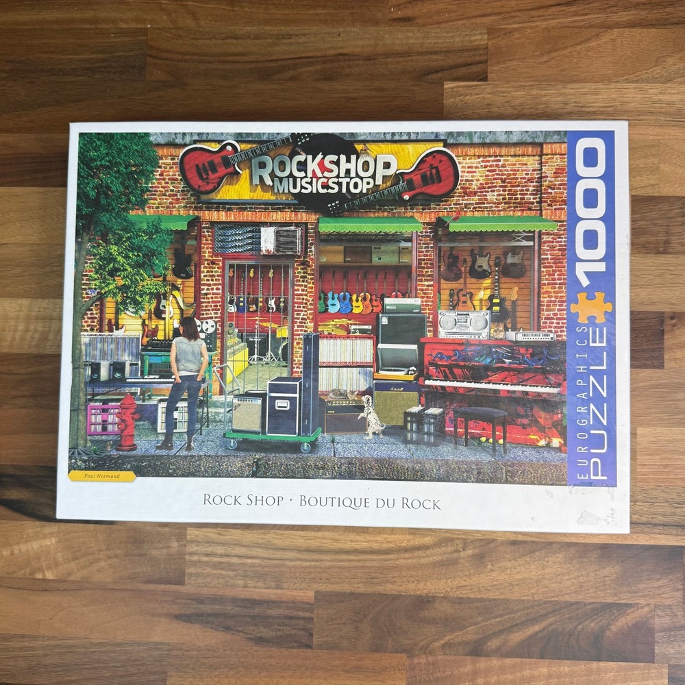 EuroGraphics Rock Shop Music Stop 1000 Piece Jigsaw Puzzle Paul Normand Art